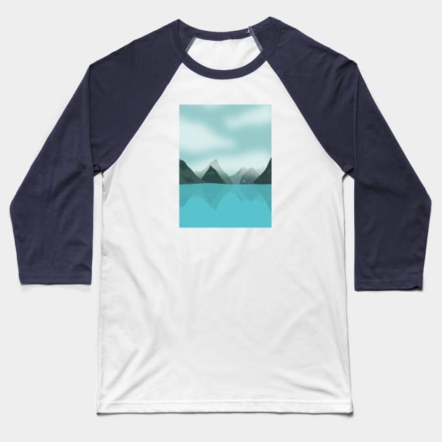 Milford Sound, New Zealand Baseball T-Shirt by lymancreativeco